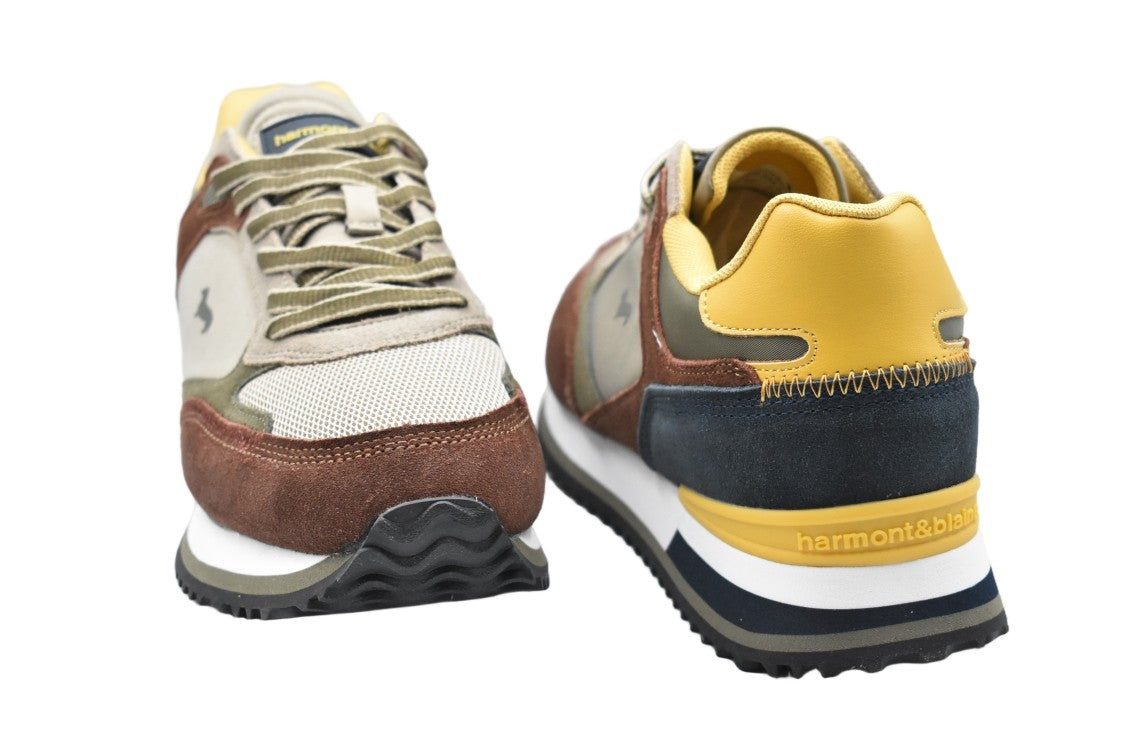 Harmont & Blaine Low-Top Sneakers With Suede And Mesh Accents