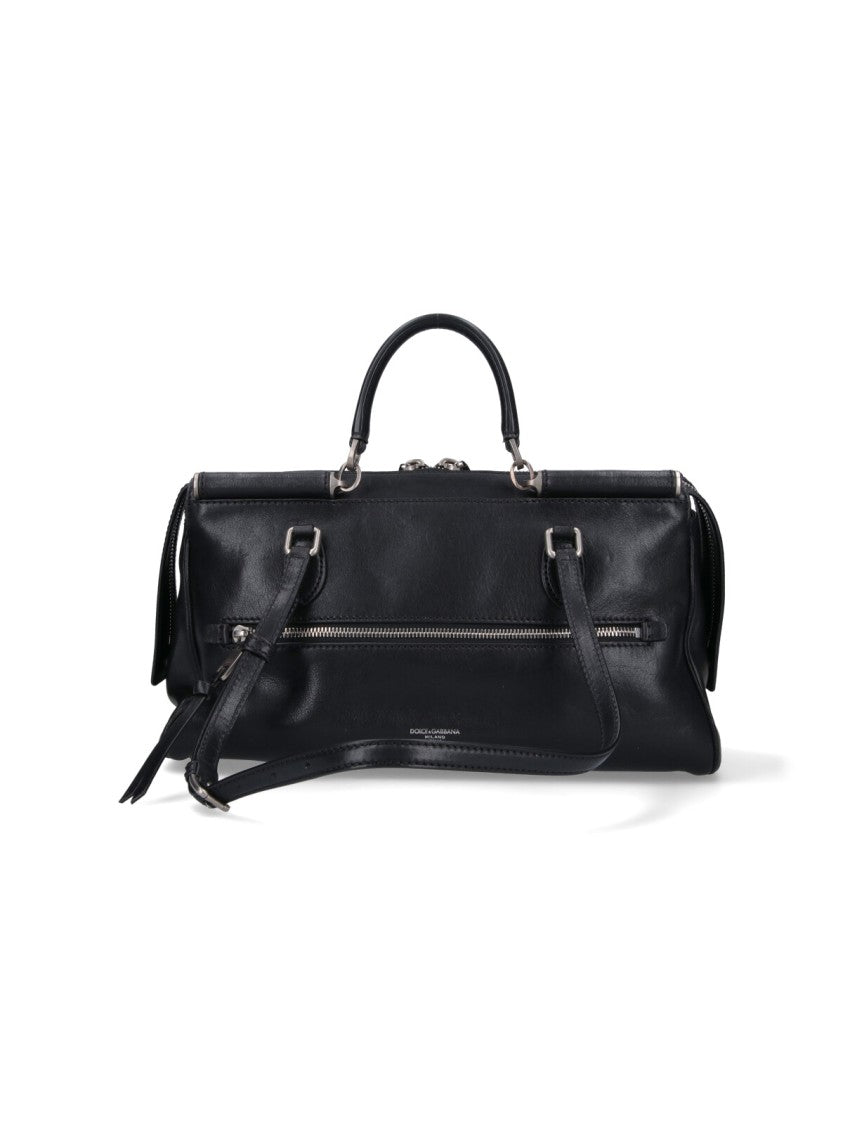 Dolce & Gabbana Structured Black Bag With Minimalistic Design