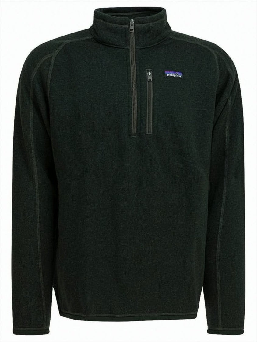 Patagonia Textured Black Quarter-Zip Fleece Pullover
