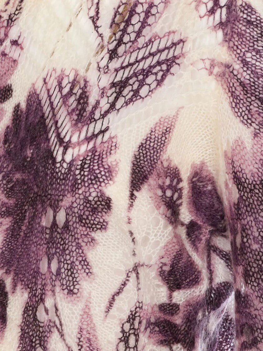 Twin-Set Floral Lace Sweater With Lightweight Elegance