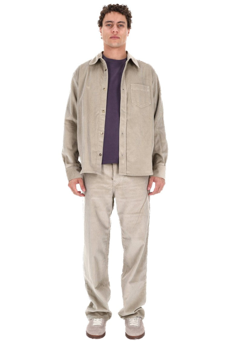 Haikure Ribbed Corduroy Overshirt With Classic Collar