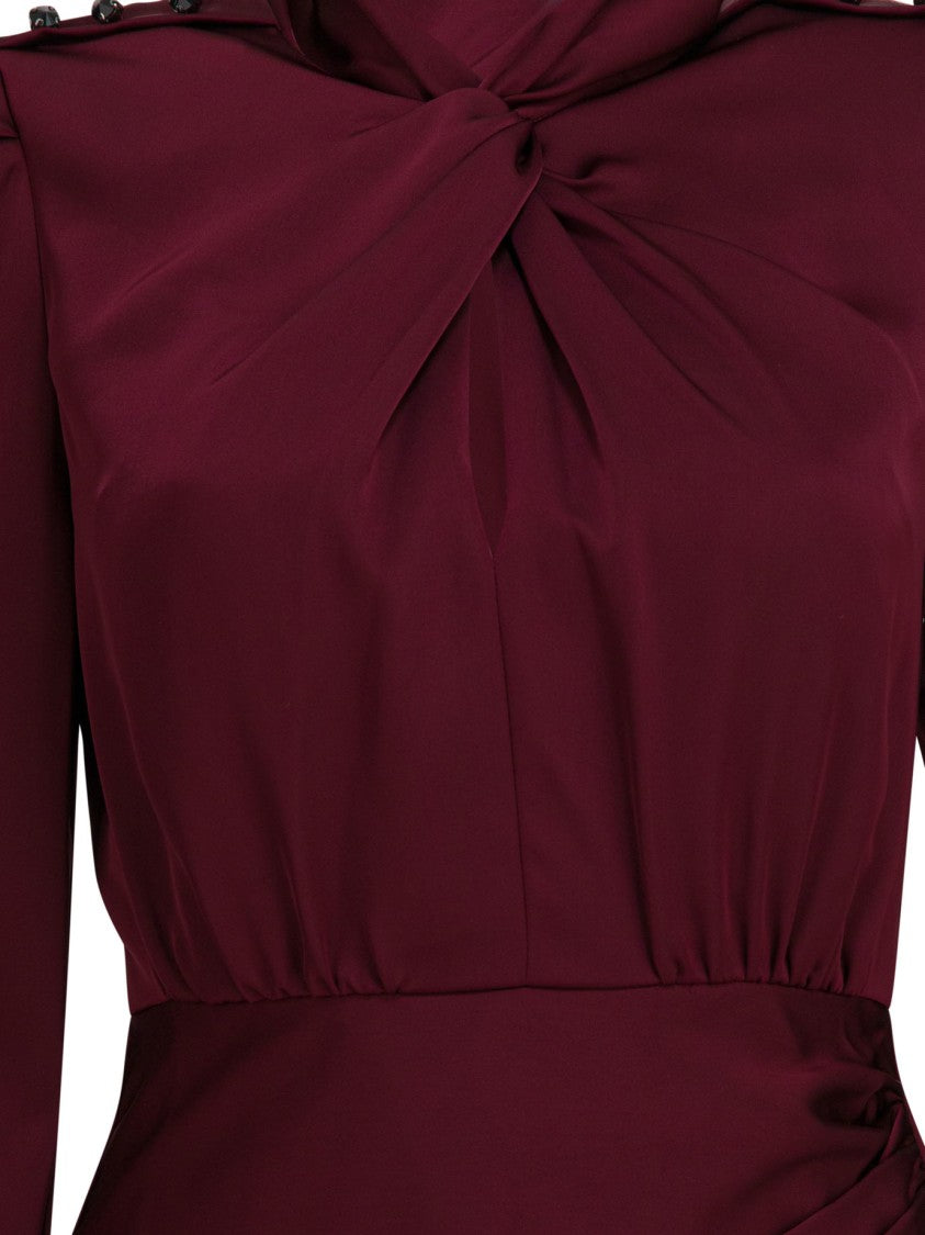 Self-Portrait Satin Midi Dress