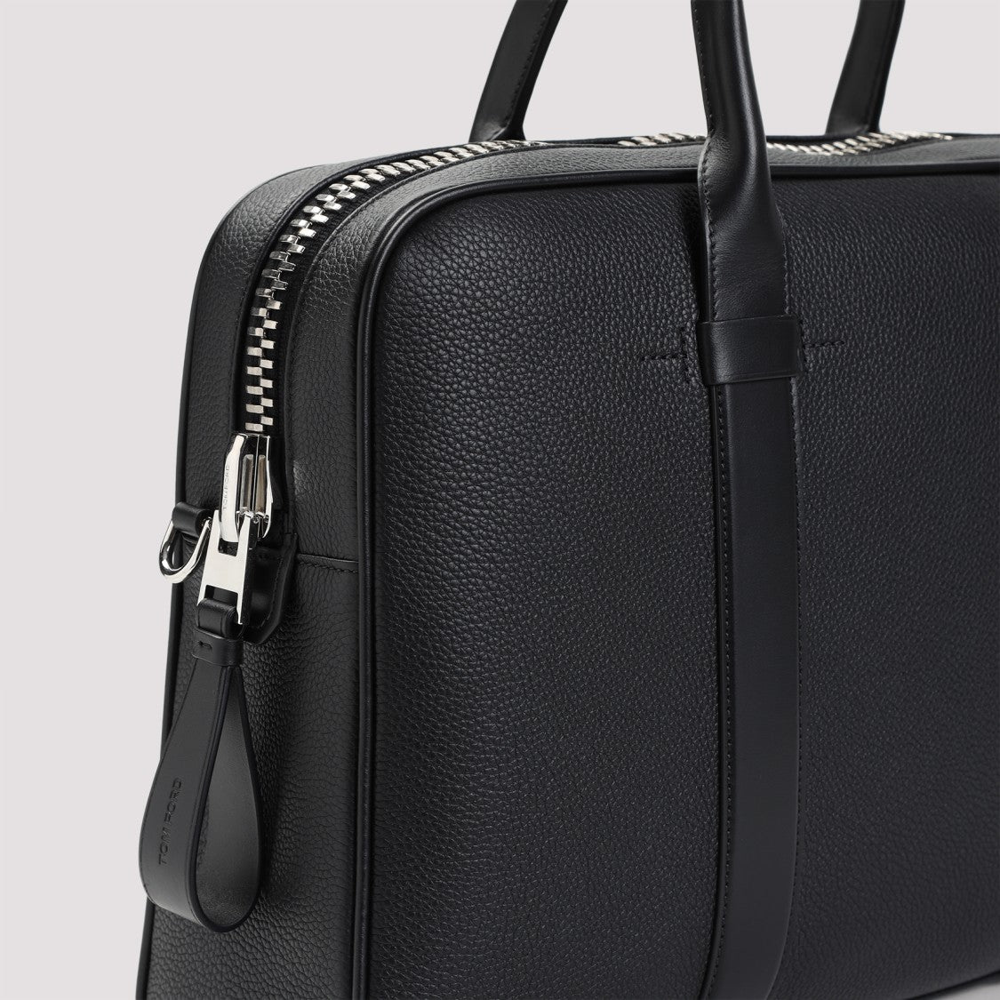 Tom Ford Structured Black Calf Leather Briefcase