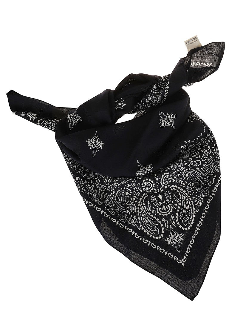 Destin Black Judy Carrè Dis.Bandana 90X90 Wool Scarf
