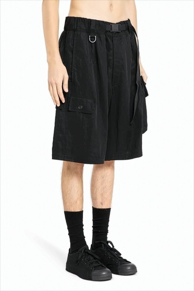 Y-3 Loose-Fit Black Shorts With Utility Pockets