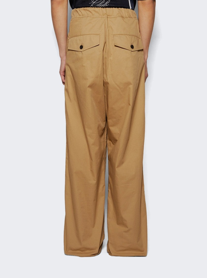 Dries Van Noten Beige Relaxed-Fit Pants With Elegant Detailing
