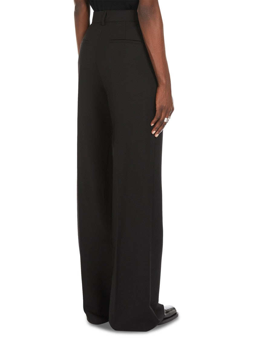 Max Mara Long Wide-Leg Trousers With Tailored Fit And Side Pockets