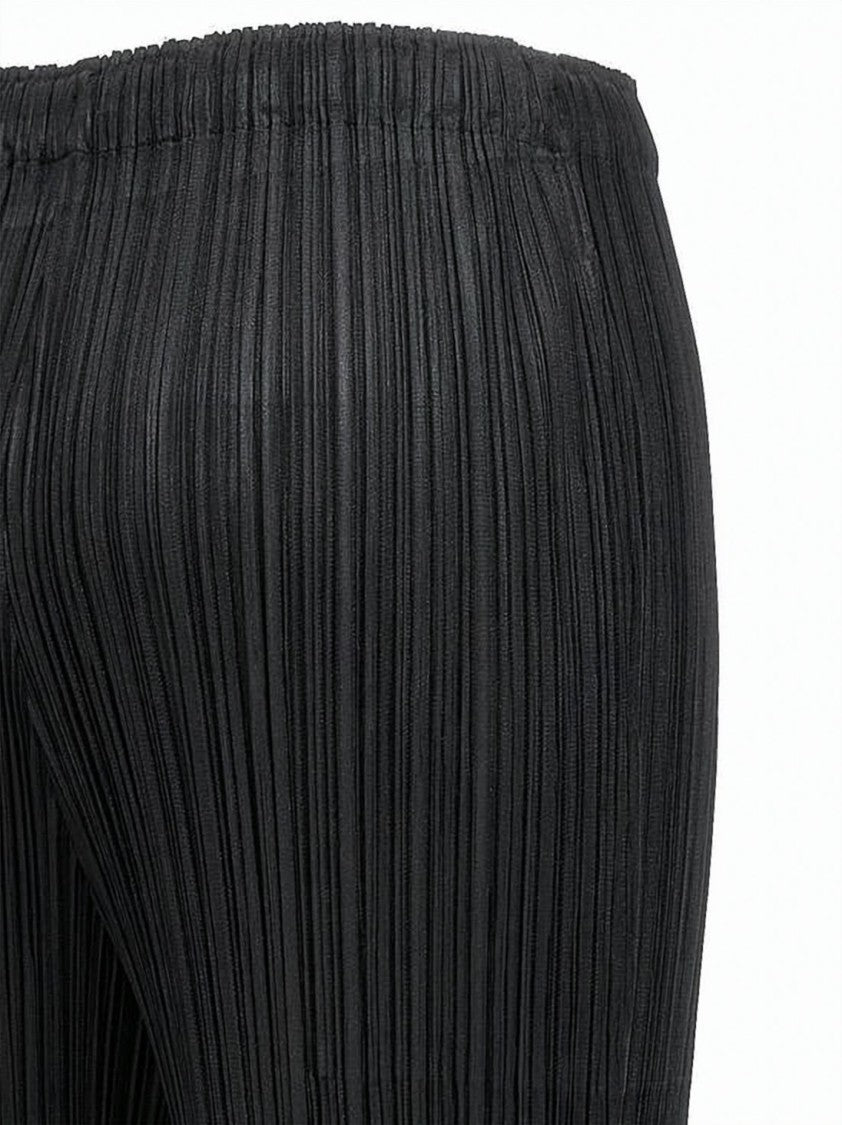Pleats Please Cropped Pleated Pants With Relaxed Fit
