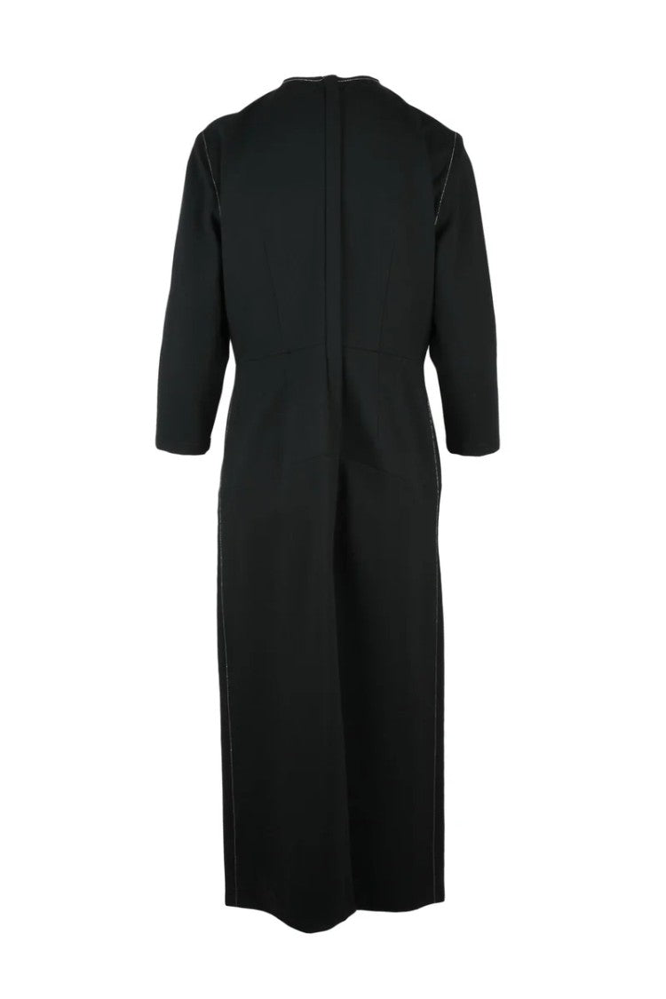Fabiana Filippi Long Dress Zip Viscose Stretch - Black