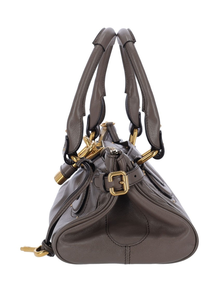 Chloé "Paddington" Shoulder Bag, In Taupe Buffalo Leather
