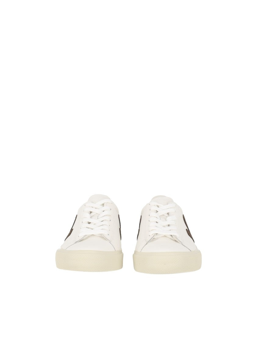 Veja White Campo Camel Wild Country Leather Low-Top Sneakers