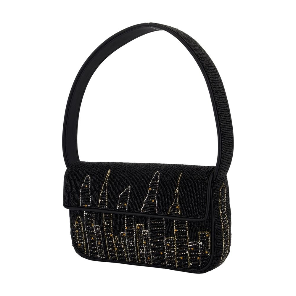 Staud Tommy Beaded Shoulder Bag - Synthetic - Black