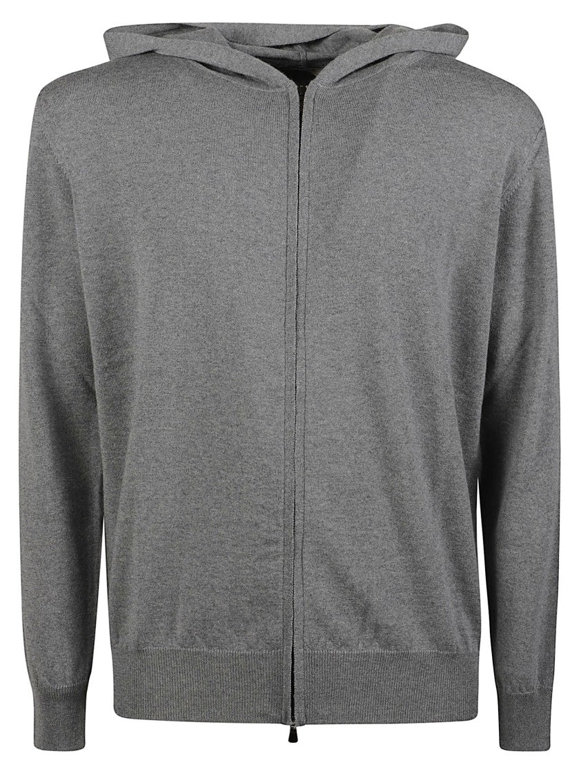 Altea Full-Zip Hooded Soft Virgin Wool Sweater