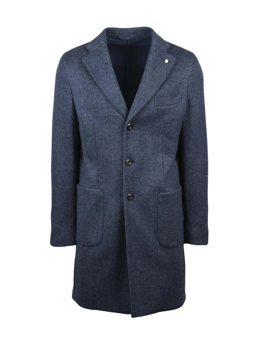 Luigi Bianchi Blue Alpaca-Wool Coat