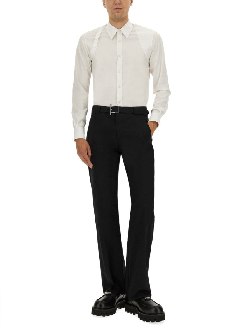 Alexander Mcqueen Pants With "T-Bar" Belt