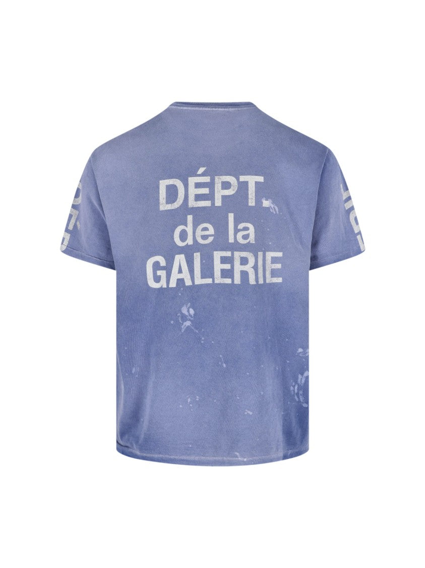Gallery Dept. Cropped Short-Sleeved T-Shirt With Distressed Vintage Finish