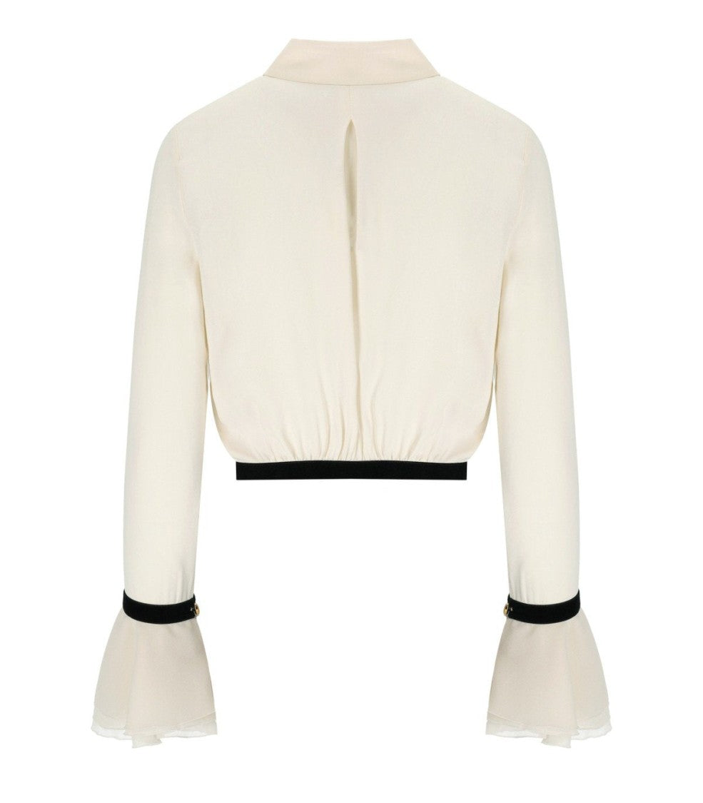 Elisabetta Franchi Milk Cropped Shirt