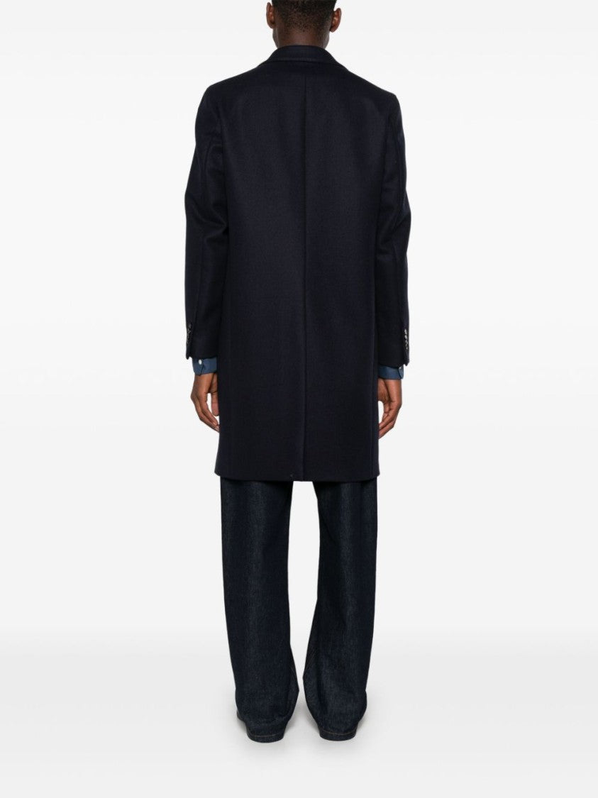 Gabriele Pasini Midnight Blue Virgin Wool Double-Breasted Coat