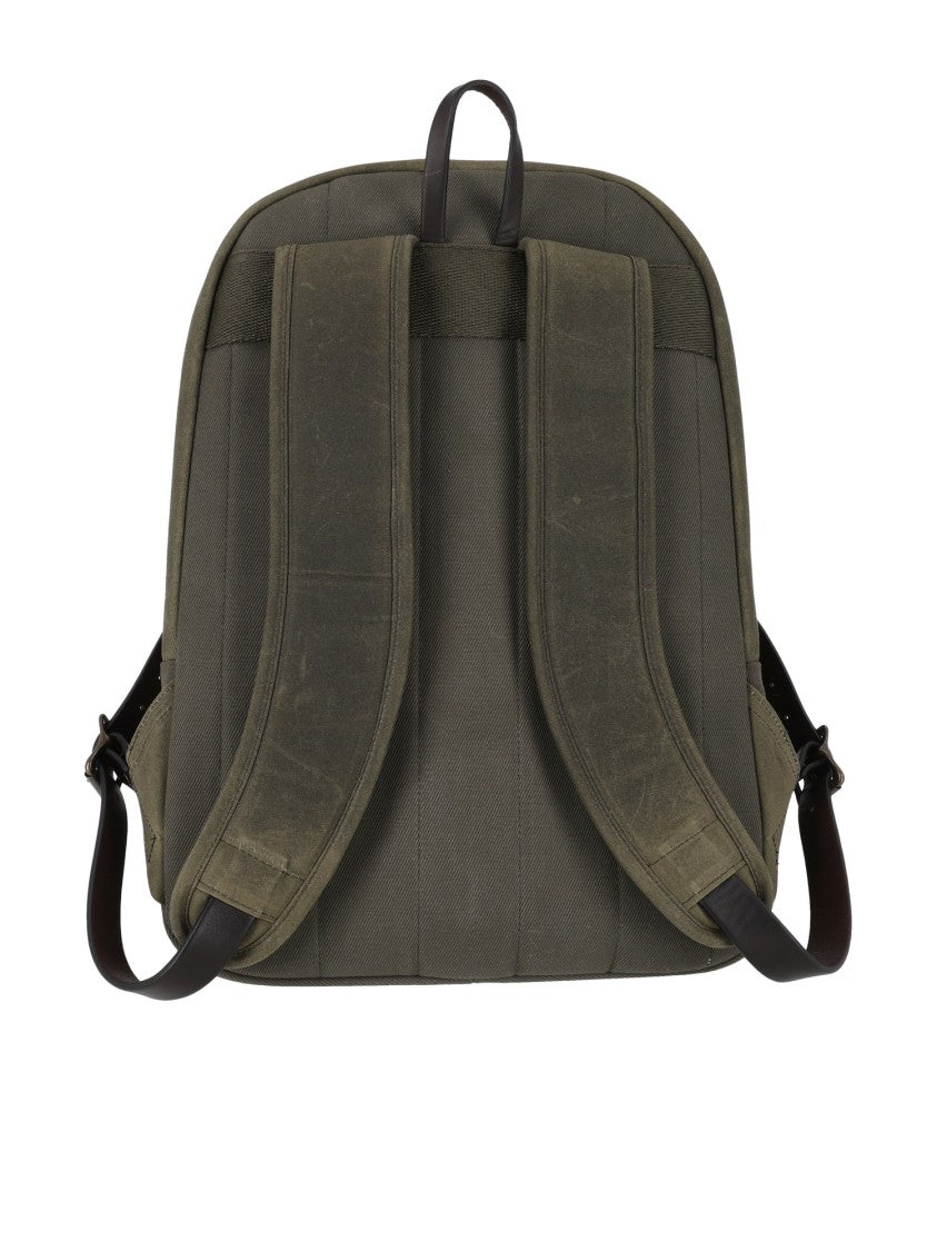 Filson Olive Green Cotton Journeyman Backpack