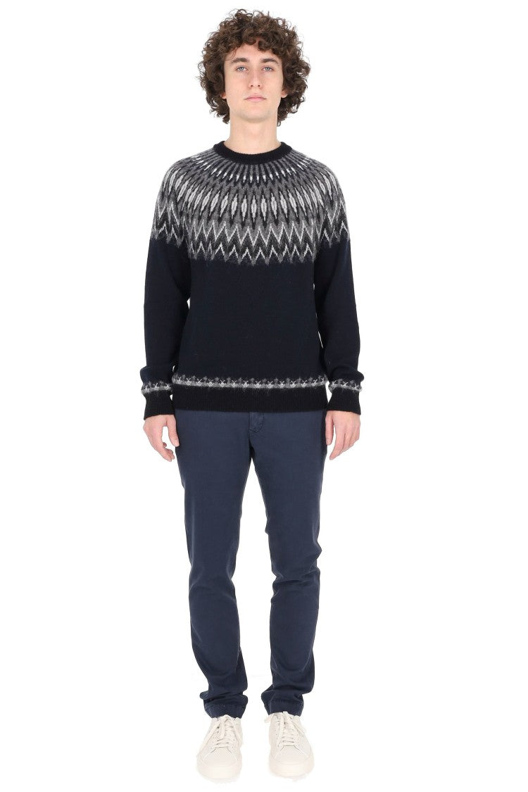 Roberto Collina Norwegian Wool-Alpaca Crewneck Sweater