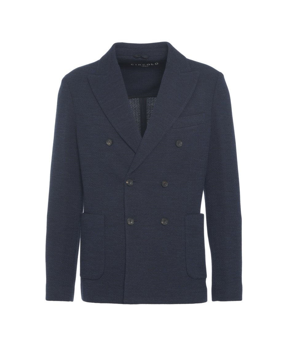 Circolo 1901 Double-Breasted Blazer With Classic Lapels And Structured Fit