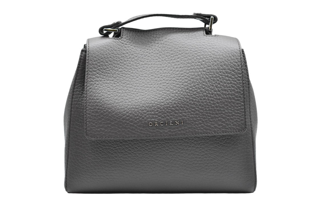 Orciani Compact Structured Shoulder Bag With Flap Closure