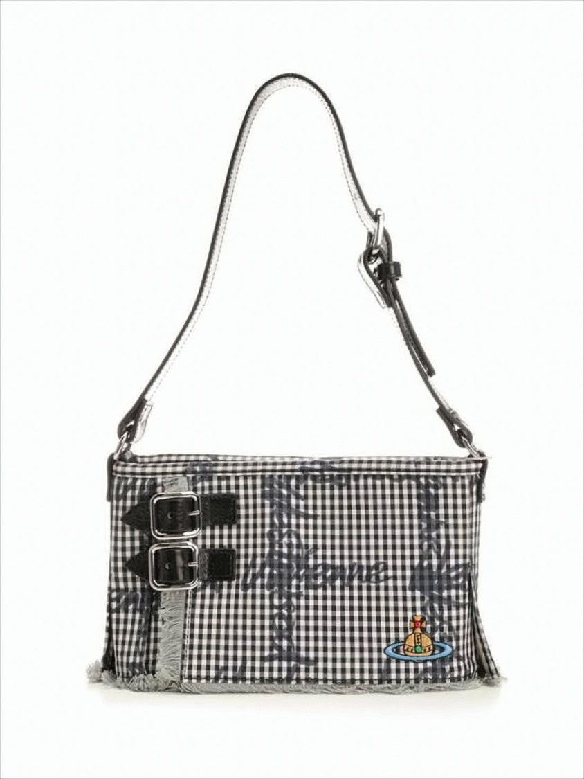 Vivienne Westwood Rectangular Gingham Pattern Shoulder Bag