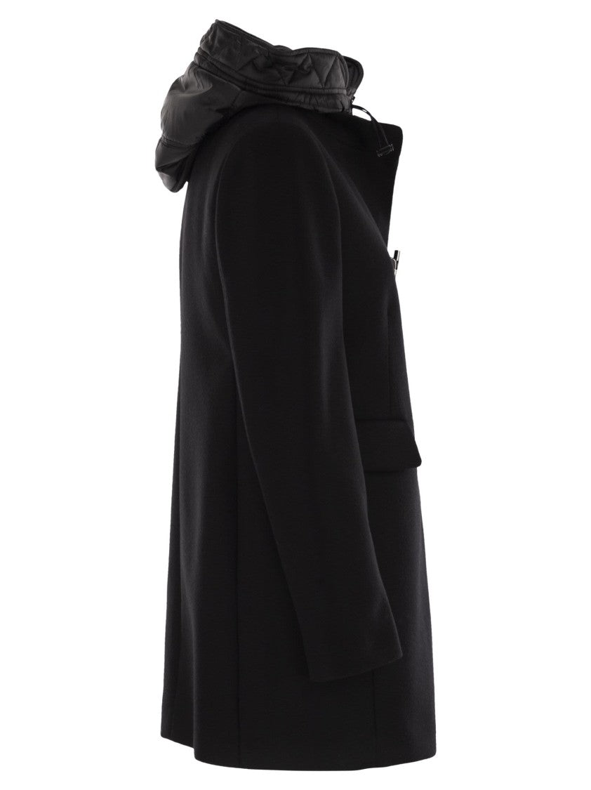 Fay Toggle Coat In Wool Cloth