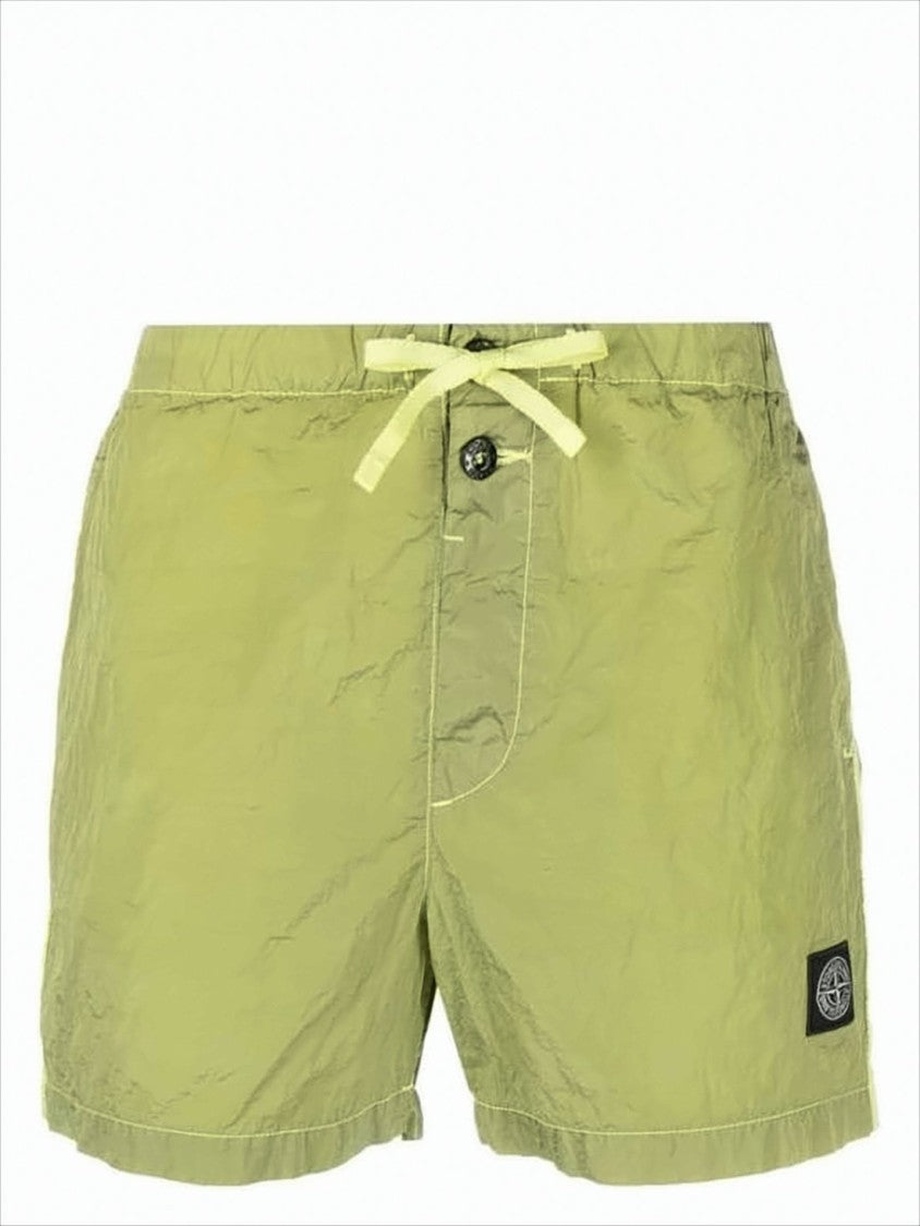 Stone Island Lightweight Olive Green Swim Shorts