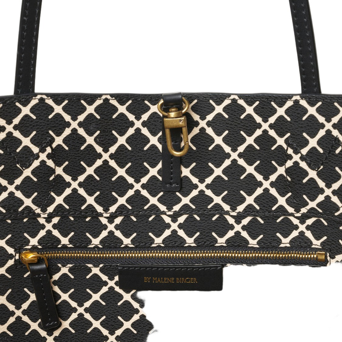 By Malene Birger Black/White Abigail Geometric Shopping Bag