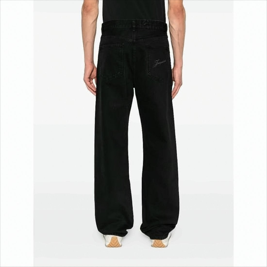Jacquemus Wide-Leg Black Denim Pants