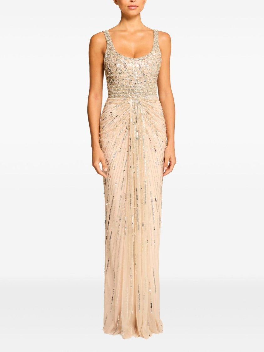 Jenny Packham Intricately Embellished Floor-Length Evening Dress