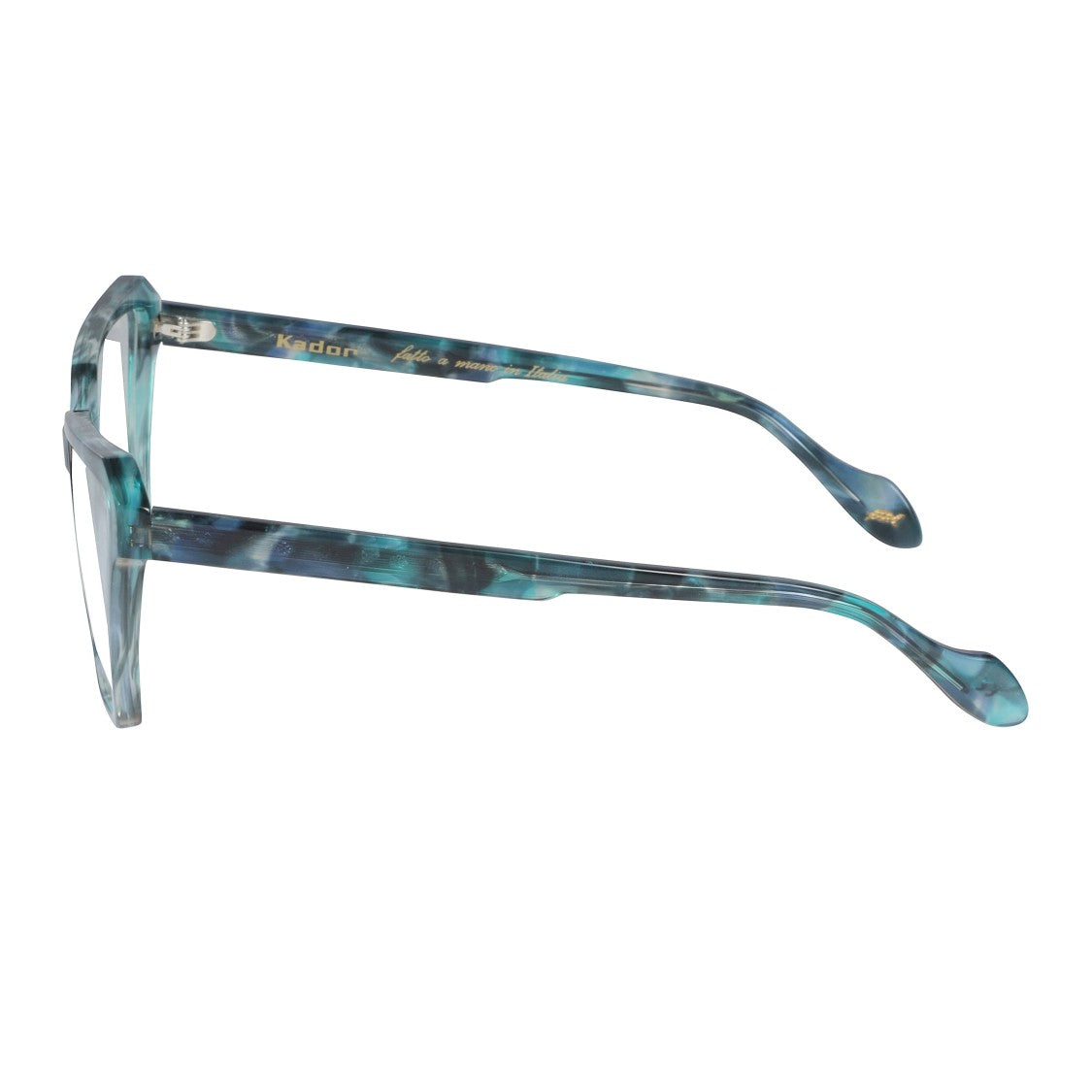 Kador Vanessa Light Oversized Square Frame Eyeglasses With Marbled Teal