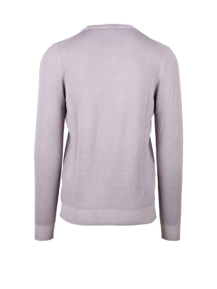 Terzo Fuso 1952 Purple Textured Cotton Sweater