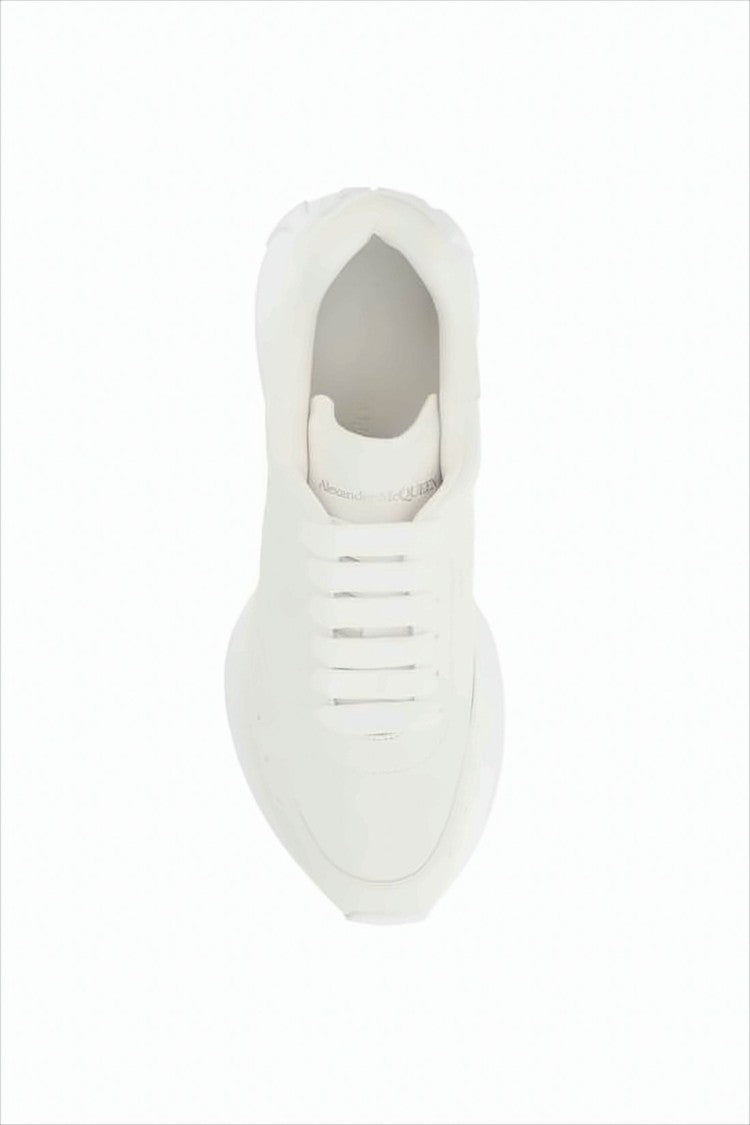 Alexander Mcqueen Minimalist White Low-Top Sneakers With Rubber Sole