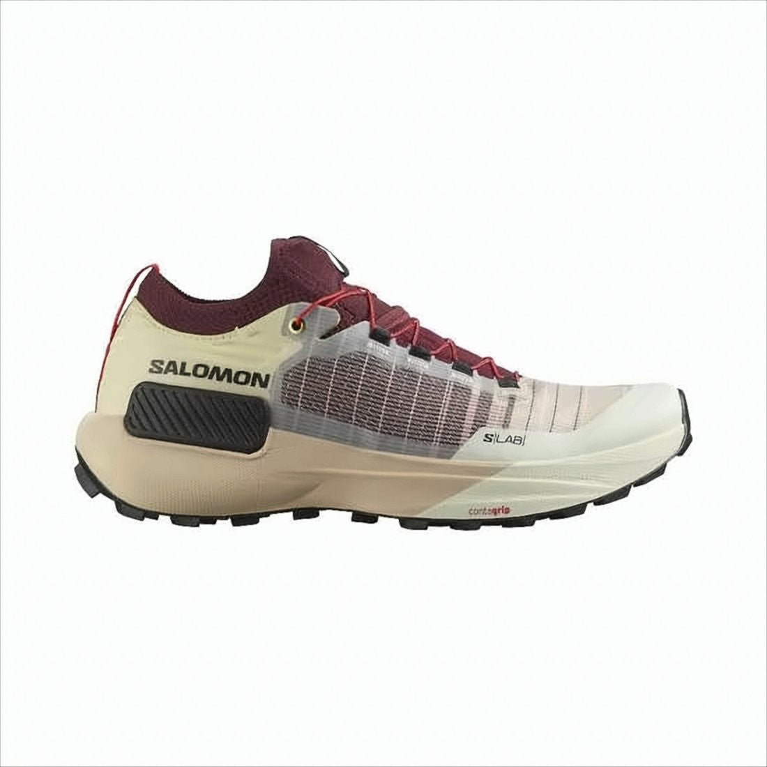 Salomon Gradient Mesh Sneakers With Burgundy Accents