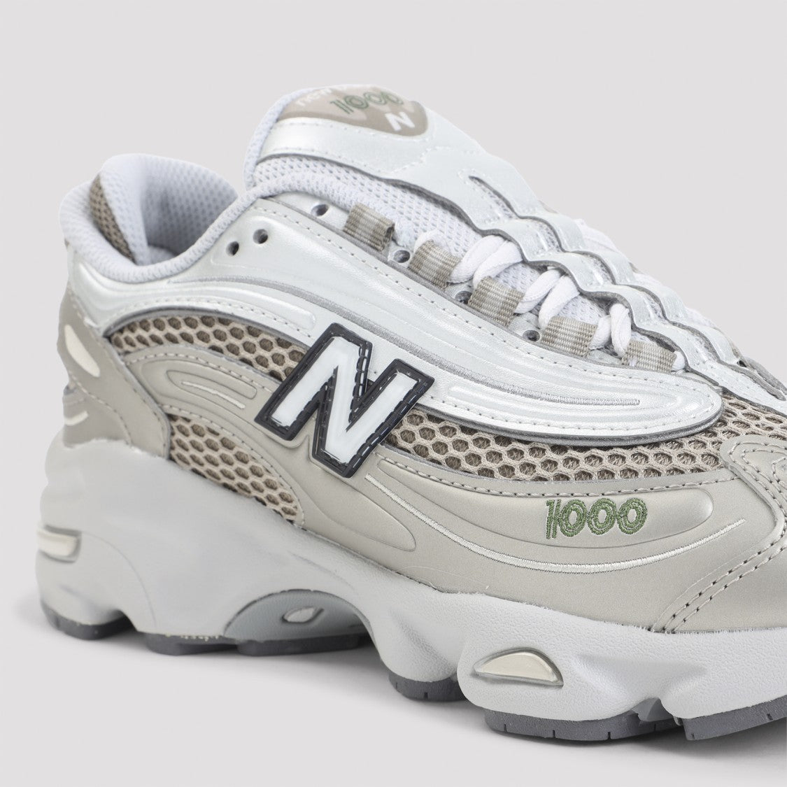 New Balance 1000 Silver Leather Sneakers