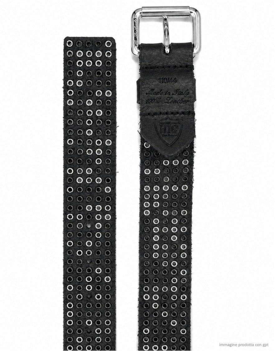 Htc Los Angeles Black 5000 Stud Leather Studded Belt