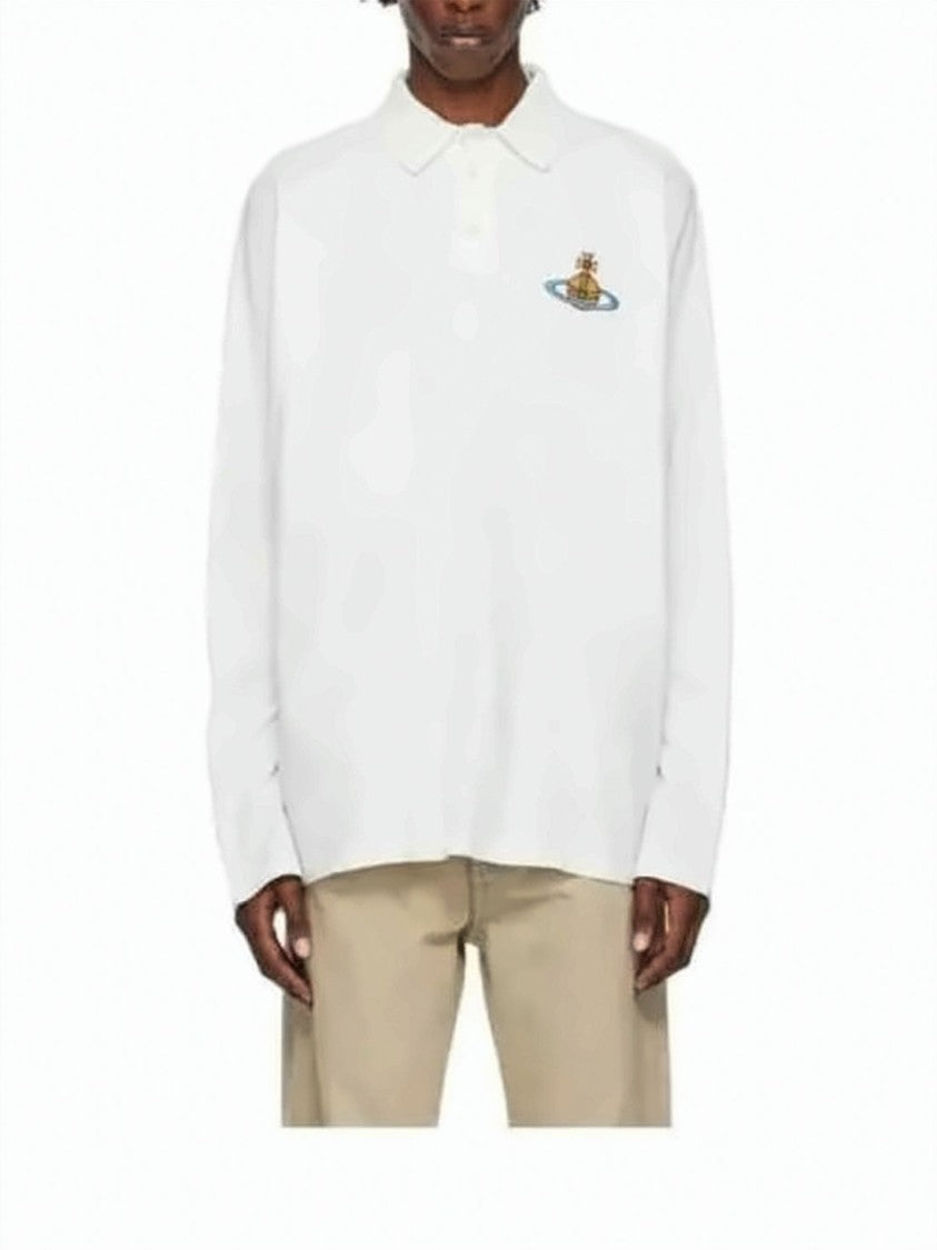 Vivienne Westwood Long Sleeve Polo Shirt With Classic Collar
