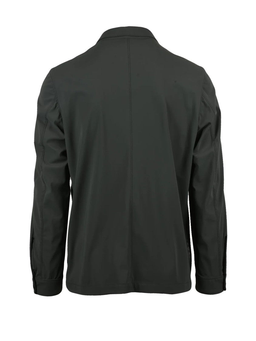 L.B.M. 1911 Military Green Technical Slim Fit Stretch Polyamide Shirt