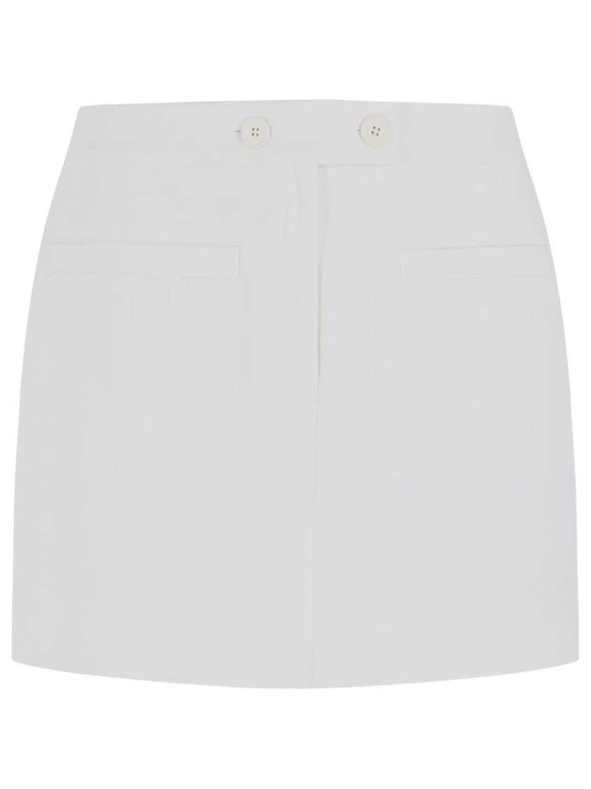 Courrèges White Wool Blend Miniskirt