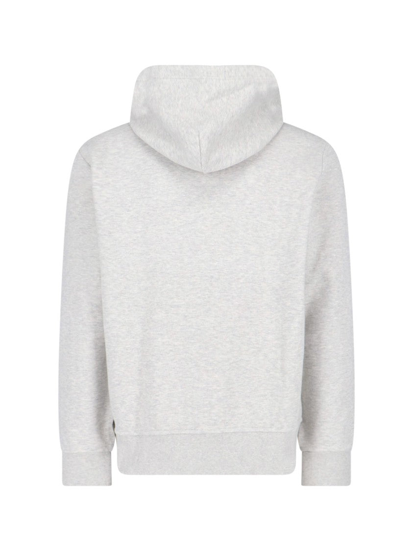 Polo Ralph Lauren Textured Knit Grey Hoodie With Round Neckline