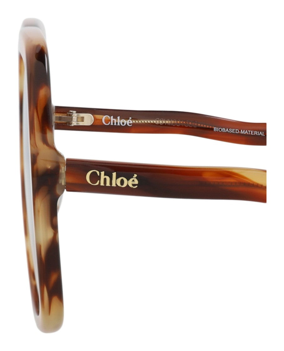 Chloé Square-Frame Bio Acetate Sunglasses With Tortoiseshell Pattern