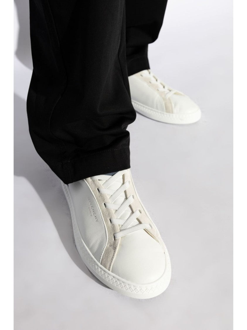Givenchy Low-Top Sneakers In Smooth Lambskin And Suede