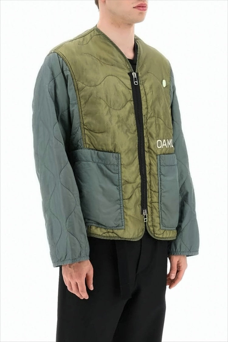 Oamc Boxy Quilted Jacket With Bold Back Detail