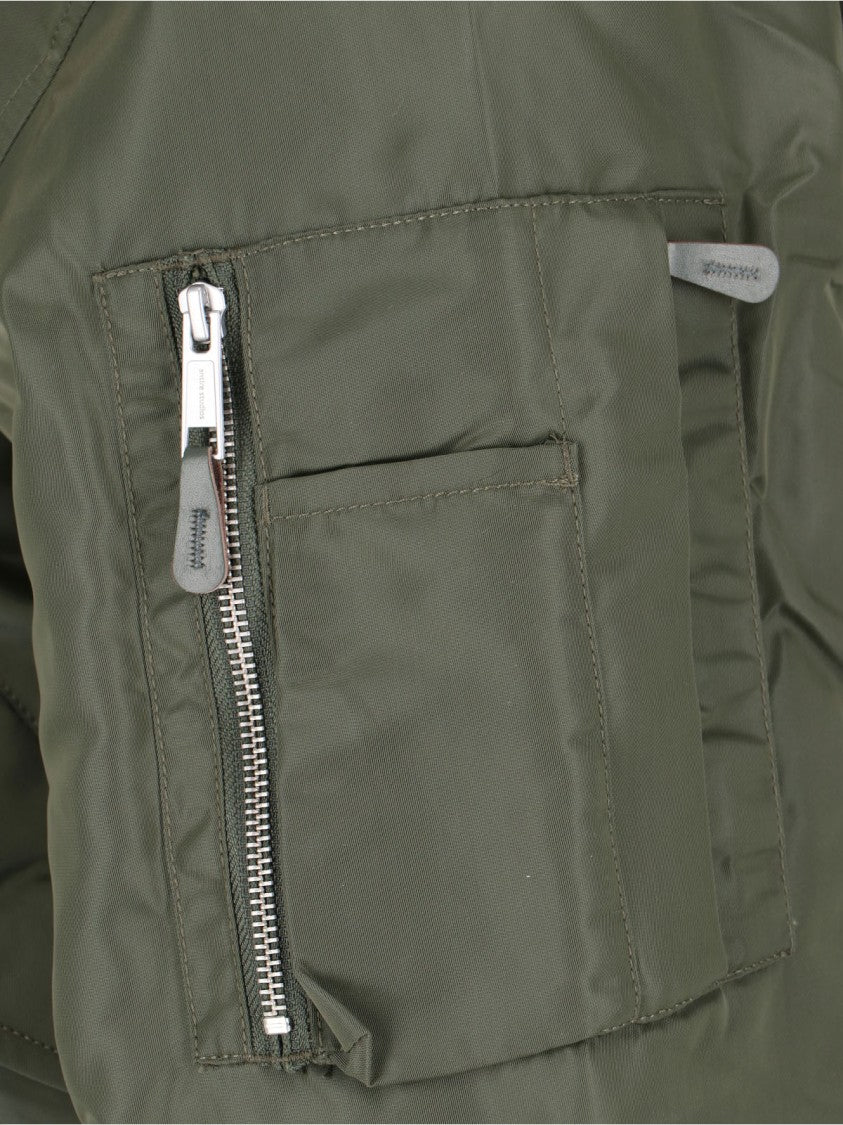 Entire Studios "Broad" Zip Bomber Jacket Green