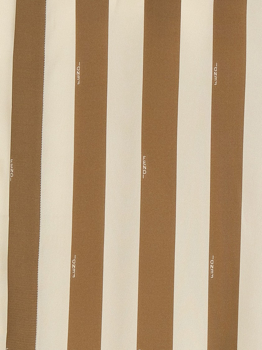 Fendi Iconic Pequin Striped Silk Shirt