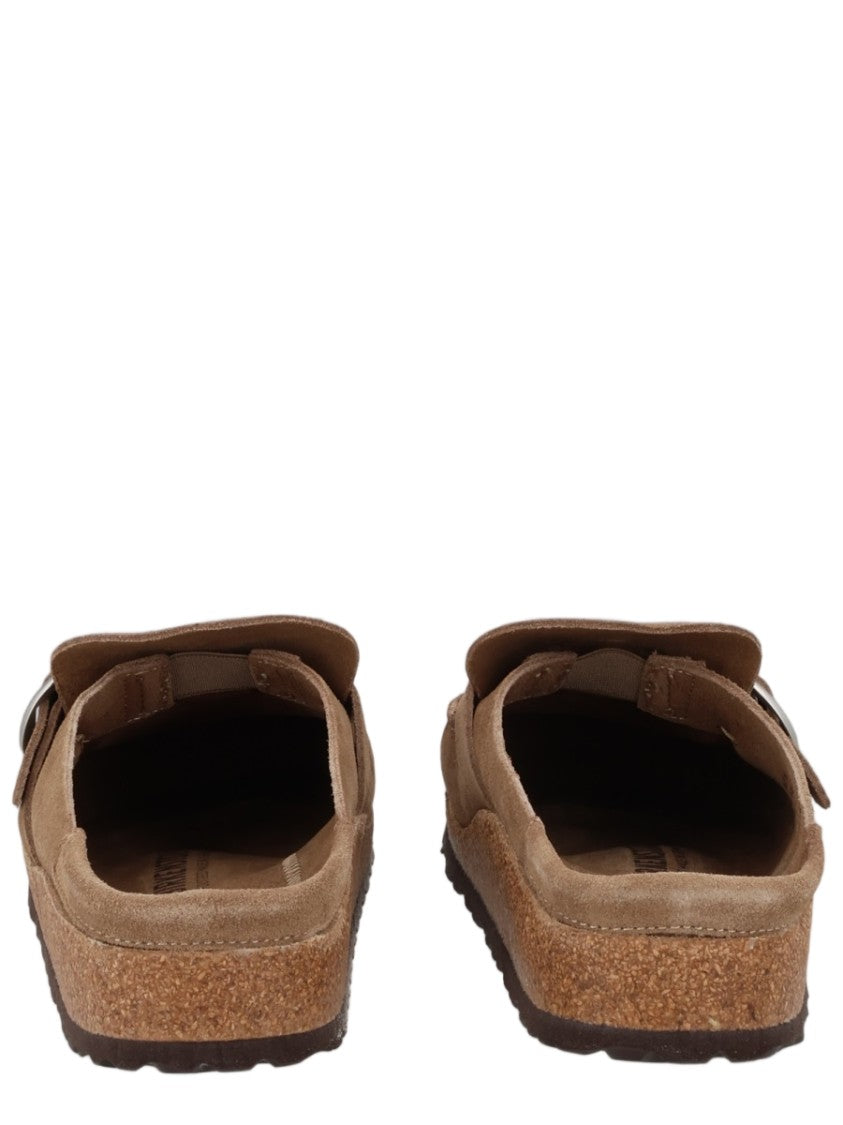 Birkenstock Slip-On Beige Suede Adjustable Buckle Sandals