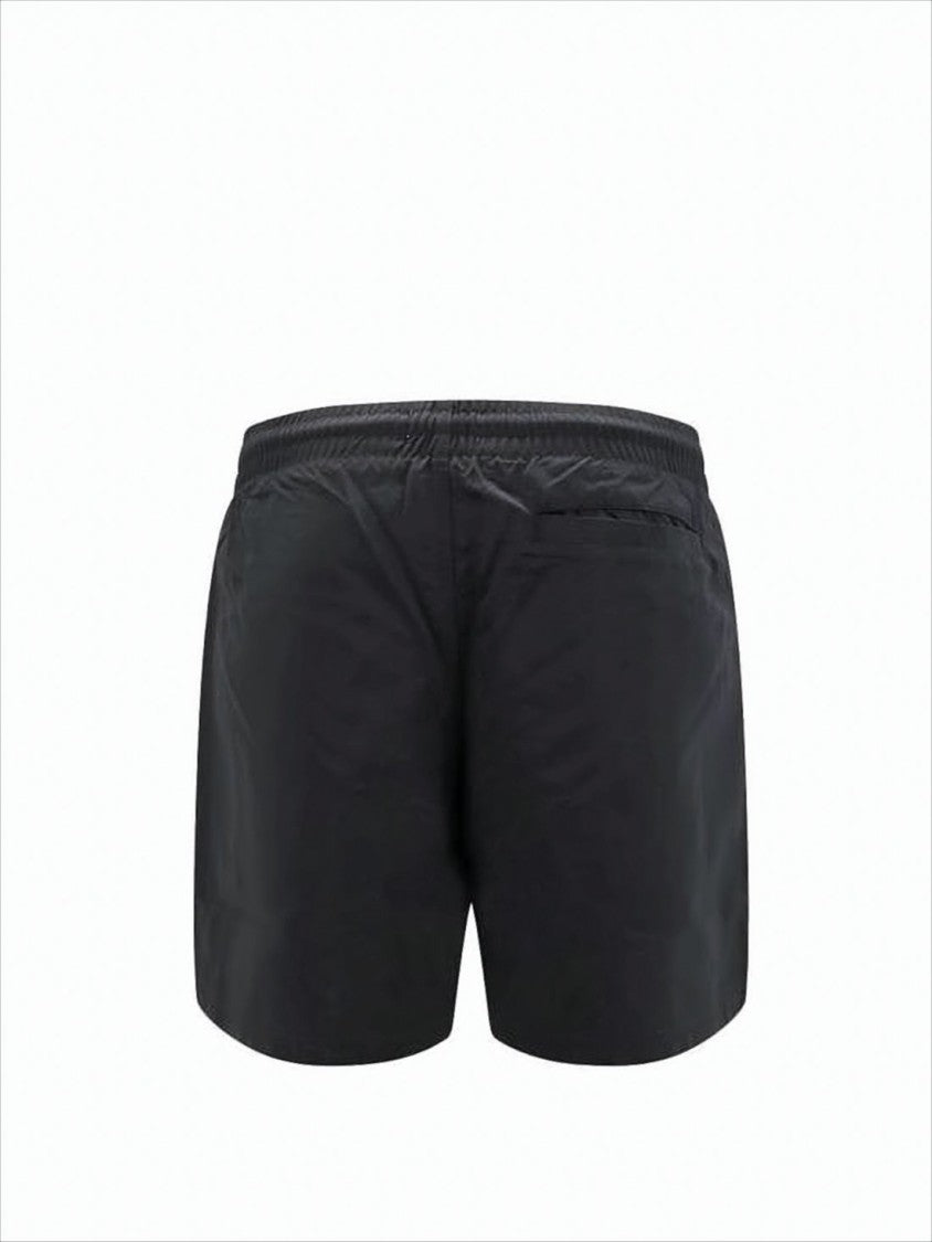 Kenzo Minimalist Black Swim Shorts With Elastic Waistband