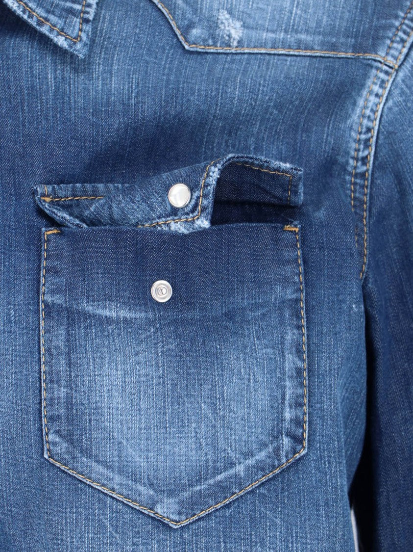 Dsquared2 Blue Western Denim Casual Shirt
